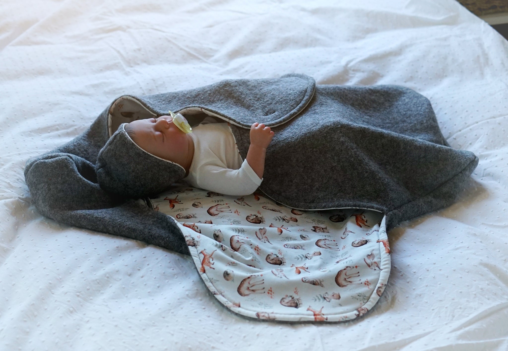 Wollwalk Einschlagdecke für Babyschale  Decke für Maxi Cosi Babyschal – La  Dresseria